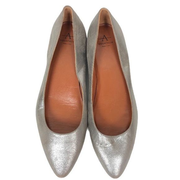 Aquatalia Shoes - Aquatalia Perla Metallic Flat Size 8